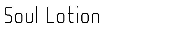 Soul Lotion font preview